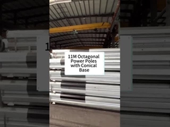 11m cột điện hình tám giác với cơ sở hình nón