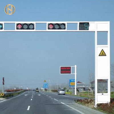 Ánh sáng giao thông mạ kẽm nhúng nóng Bài chống động đất Tuổi thọ dài