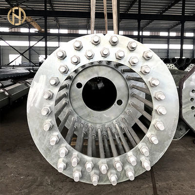 Cột đèn mạ kẽm cao 30M 35M với hệ thống nâng điện