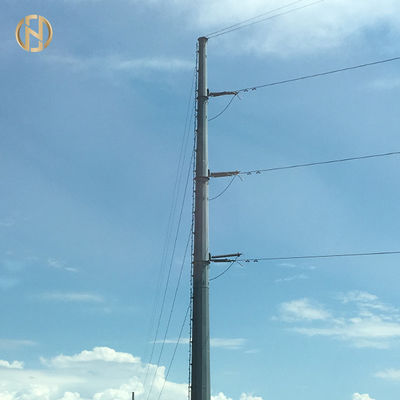 138KV HDG 35M Cực tiện ích điện với tấm đế và M48 Neo Bolt 60-90 Độ