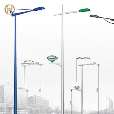 Cột ánh sáng mạ kẽm 85um Q235B Kim loại nhẹ chống động đất