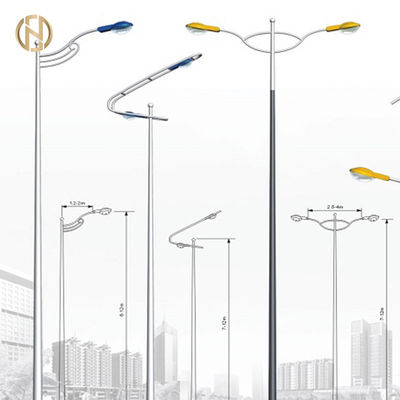 Hình dạng bát giác Đường cực cực Q235B Cột thép đơn