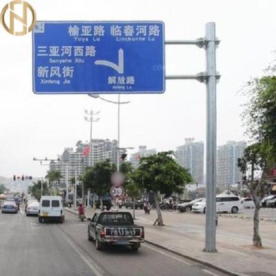 White Steel Traffic Sign Cực nóng Dip mạ kẽm hoặc sơn tĩnh điện