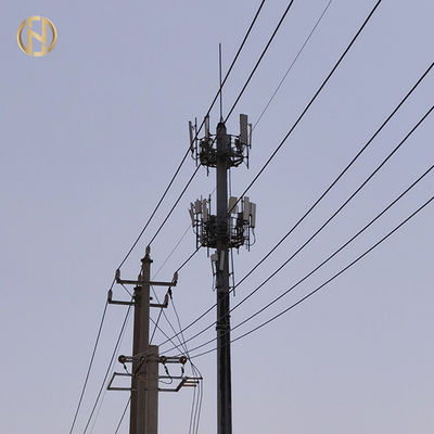 30m Hot Dip Galvanized Telecom Mast Pole ASTM A572 GR65 Thép