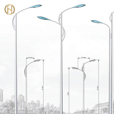 Mua 6M 8M 10M 12M Đèn đường cực hình dạng bát giác Q235B / Q345B Vật liệu trục online manufacture