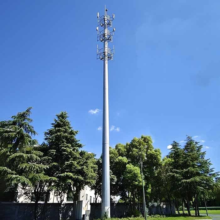 35m Thép ăng-ten Monopoles với nền tảng cho đài viễn thông