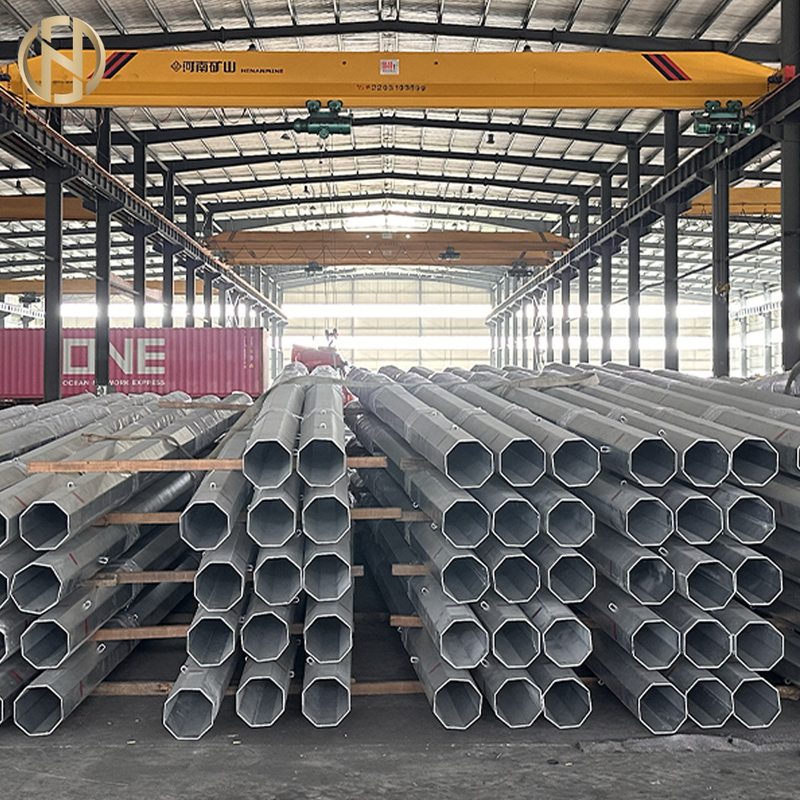 Cột điện hình bát giác cho đường dây hạ thế và trung thế Cột kim loại Vật tư thiết bị điện