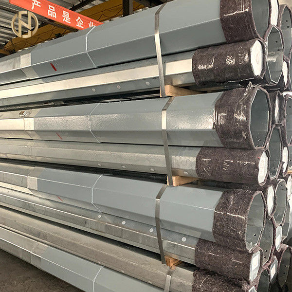 Thép truyền hình ống mạ kẽm 12M 40ft Cực 800daN 8KN ASTM 572 Gr65