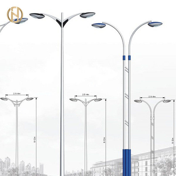 Cột đèn đường hình bát giác 3M-10M Q235B Cột đèn bằng thép đơn
