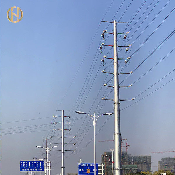 Cột điện mạ kẽm 110KV 138KV HDG cho đường dây truyền tải điện