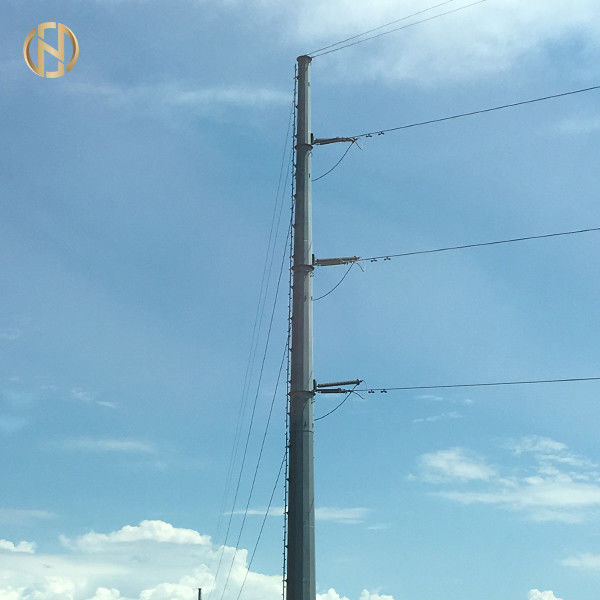 Cột điện mạ kẽm 21M 69KV Trụ thép mạ kẽm chống gió