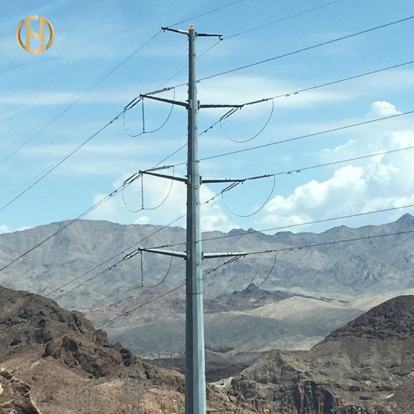 Cực nóng mạ kẽm cực nóng 166KV 38m cho đường dây truyền tải điện