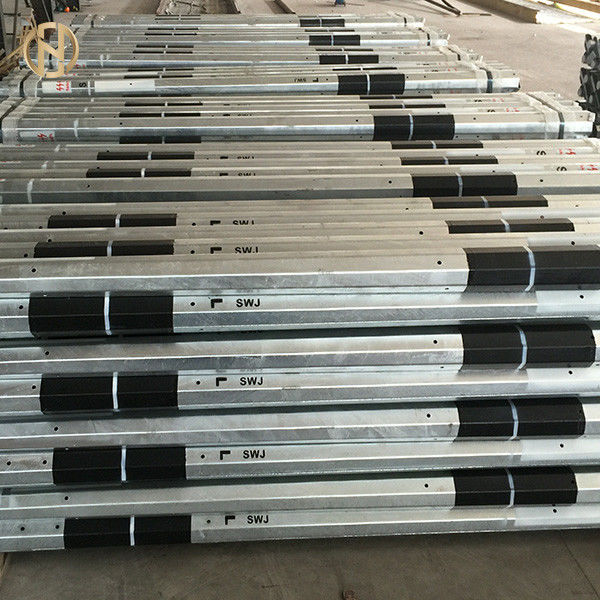 13,5M 45FT Thép Điện Cực Kẽm Màu hình bát giác cắt ngang