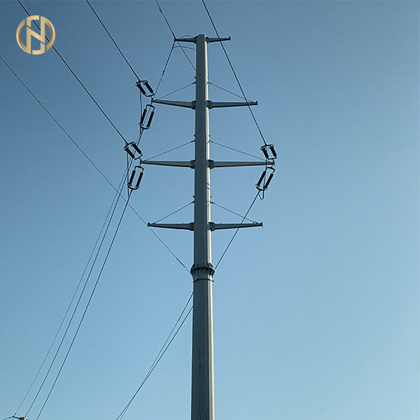 Cực hữu ích 138KV HDG 33M với tấm đế và M42 Neo Bolt 100FT 105FT 0-5 Độ