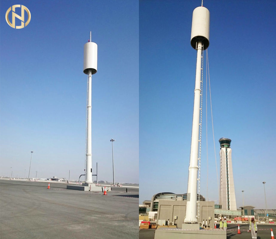 105 FT Tháp truyền thông đơn cực đa giác kim loại
