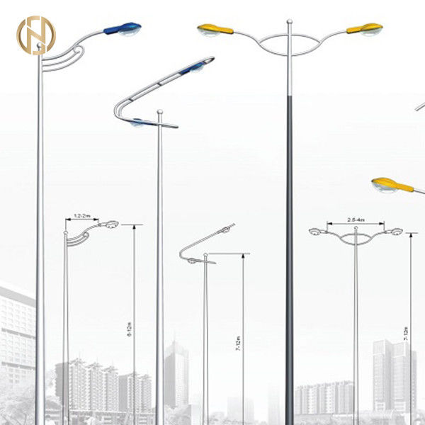 Hình dạng bát giác Đường cực cực Q235B Cột thép đơn