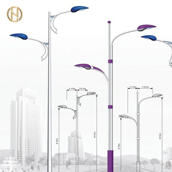 Cột đèn đường hình bát giác 3M-10M Q235B Cột đèn bằng thép đơn