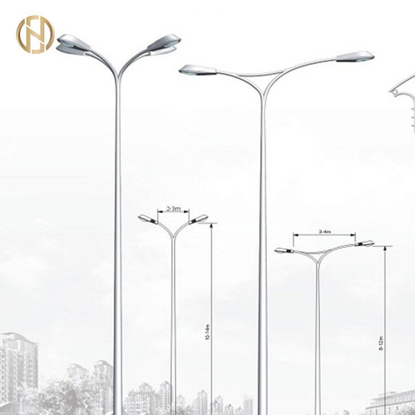 Cột ánh sáng đường phố mạ kẽm 3M 6M 9M 12M Cột ánh sáng hình bát giác tùy chỉnh