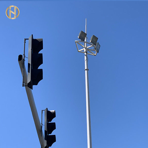 Sân bay cột cực cao với hệ thống chiếu sáng bằng đèn LED 35M 40M Hình dạng Octadecagon