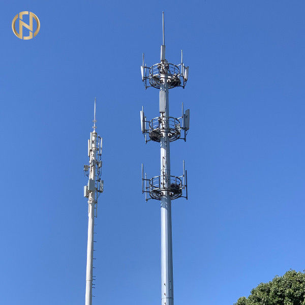 Tháp truyền thông đơn cực di động 36M với nền tảng 2 lớpM 40