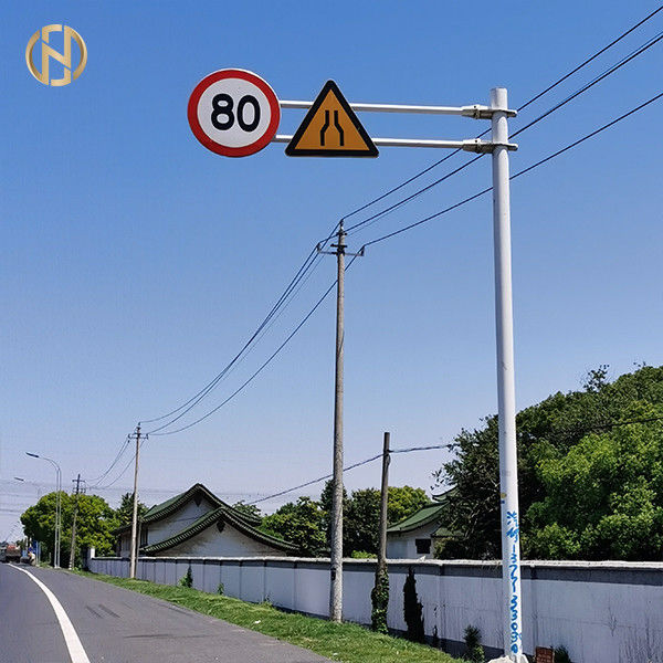 6-15M Dấu hiệu giao thông thép Cực chống ăn mòn cho hệ thống kiểm soát giao thông