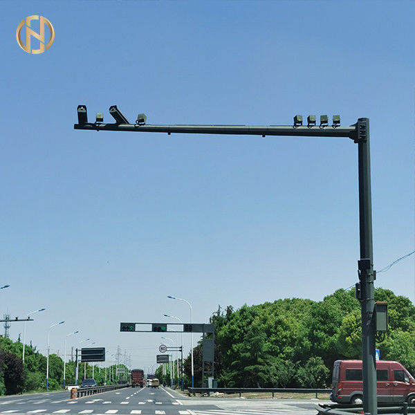 Camera quan sát giao thông 10m Q235 Camera cực mạ kẽm để giám sát