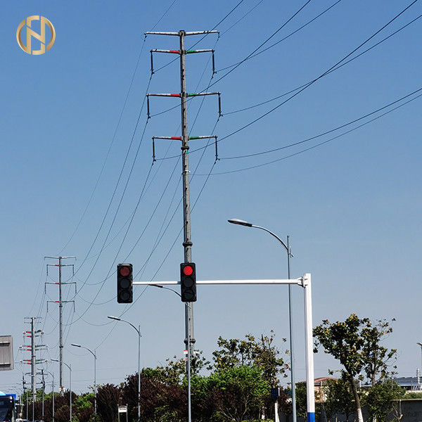 Cột đèn giao thông 6M - 7,5M Lắp đặt camera Đèn vàng xanh đỏ Cực đèn giao thông
