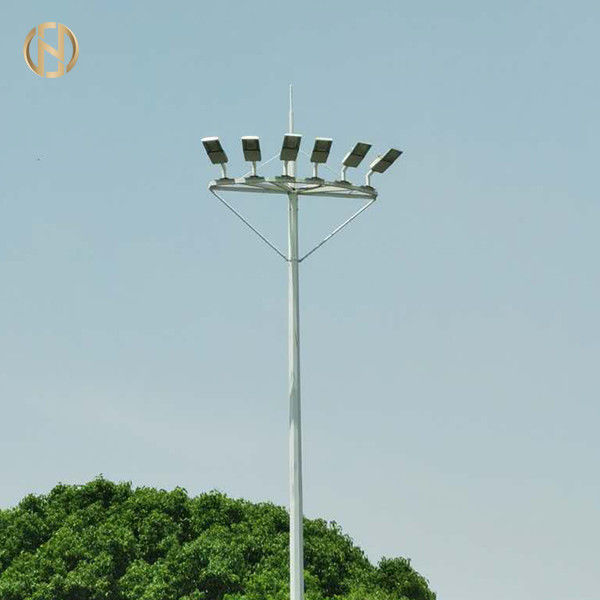 Bột tráng cao Mast 95FT IP65 Màu bạc nhúng nóng Bề mặt mạ kẽm