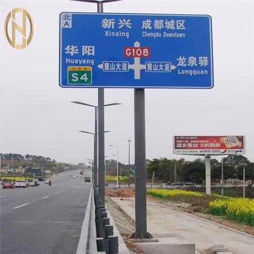 6m 6,5m 8m Biển báo đường cực Thép mạ kẽm Biển báo đường phố Cực hình bát giác