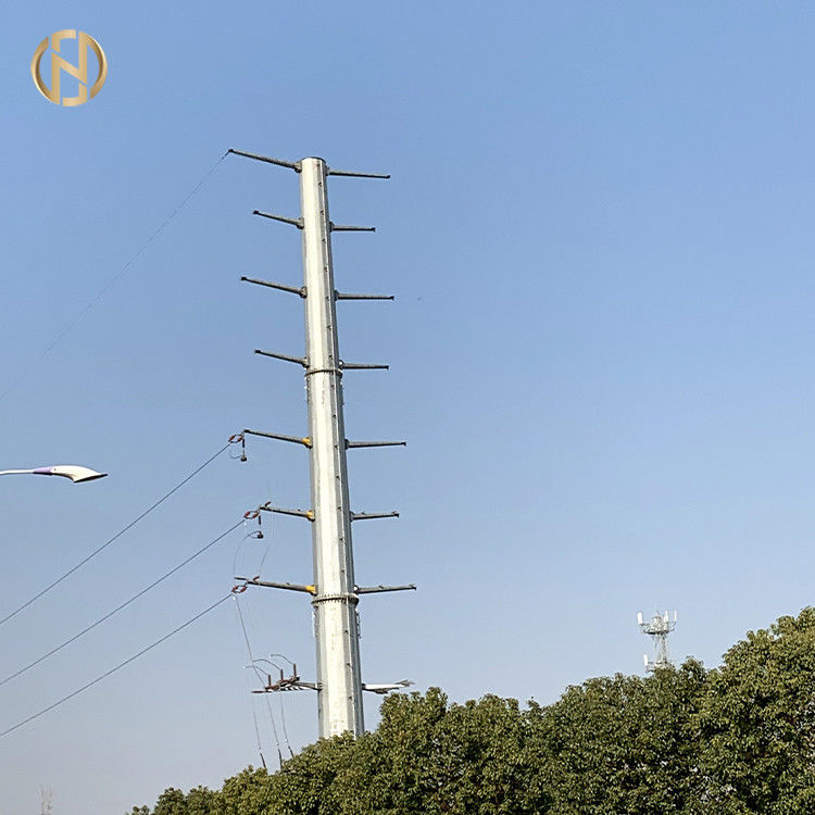 Cực tiện ích bằng thép kim loại mạ kẽm 9M 350daN 200daN cho phân phối điện 11kv