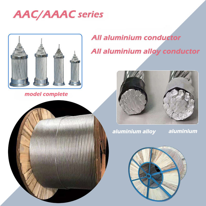 PVC PE cách điện bằng hợp kim AAC Dây dẫn điện trên không Dây cáp điện
