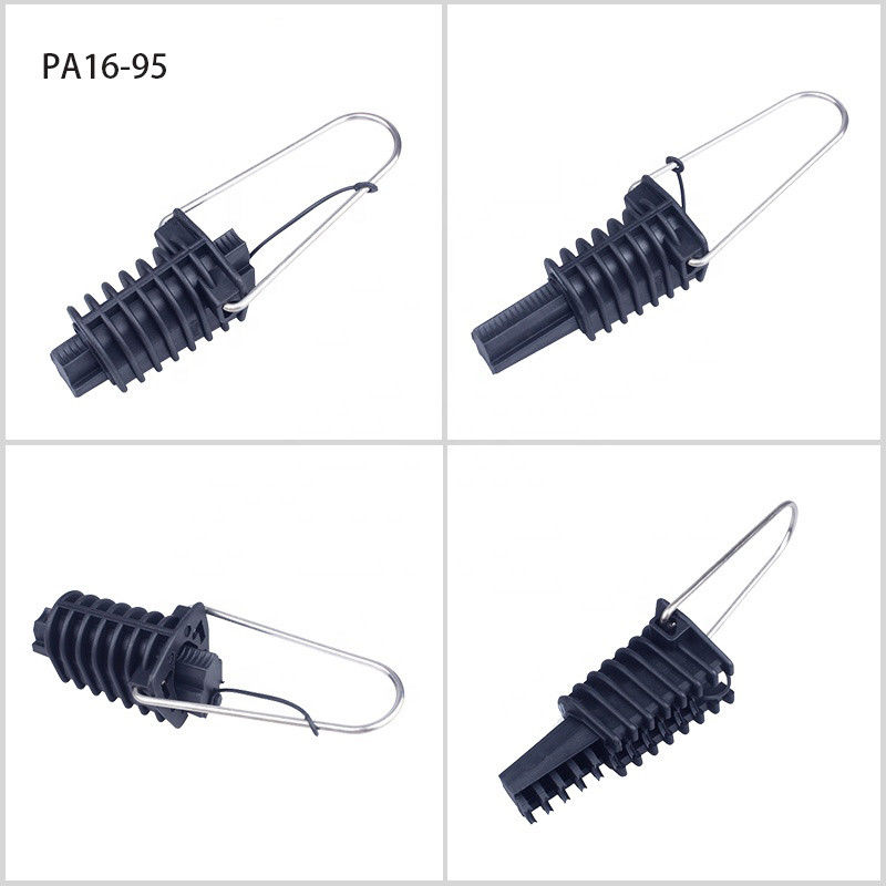 Đường dây trên không bằng nhựa Kẹp dây cáp quang Anchoring căng thẳng