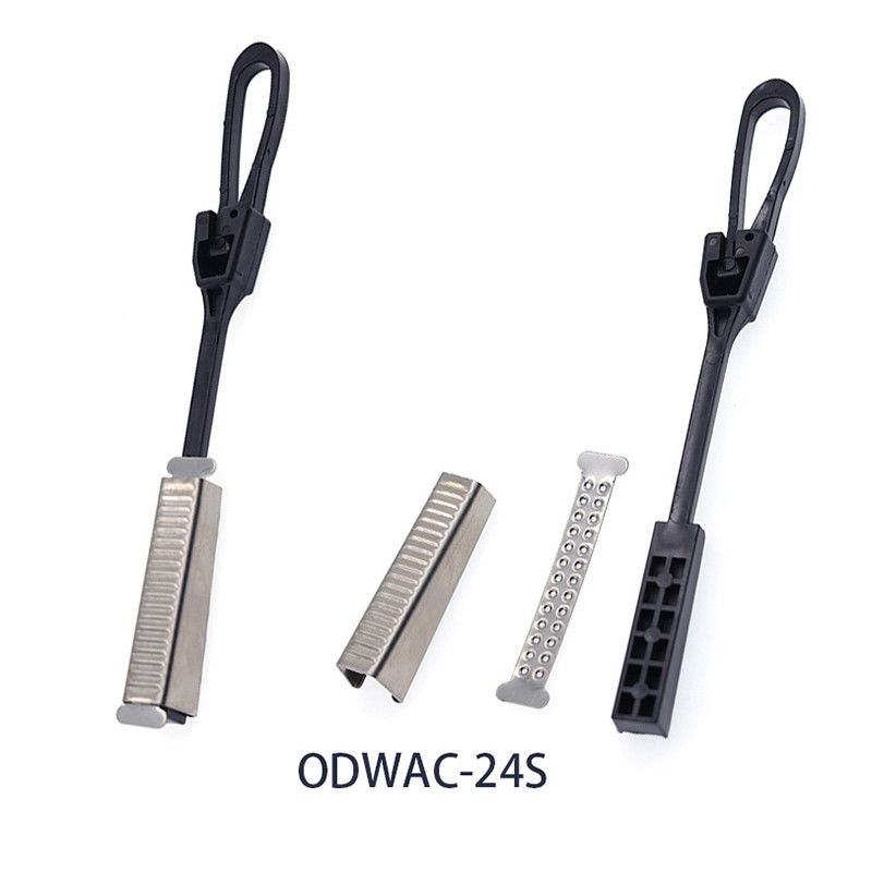 ODWAC Series FTTH Kẹp treo cáp Dây thép không gỉ Căng thẳng