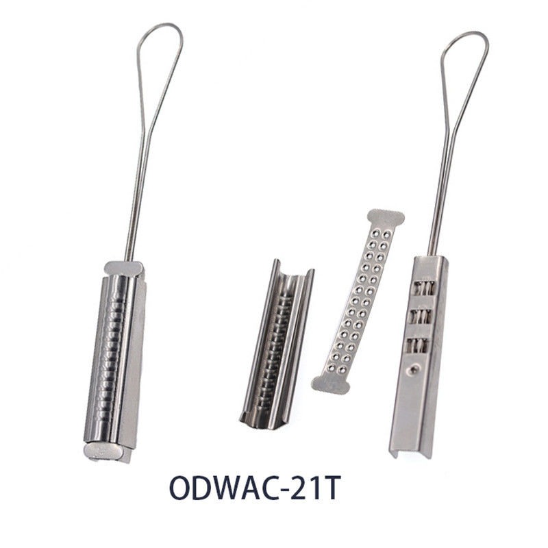 ODWAC Series FTTH Kẹp treo cáp Dây thép không gỉ Căng thẳng