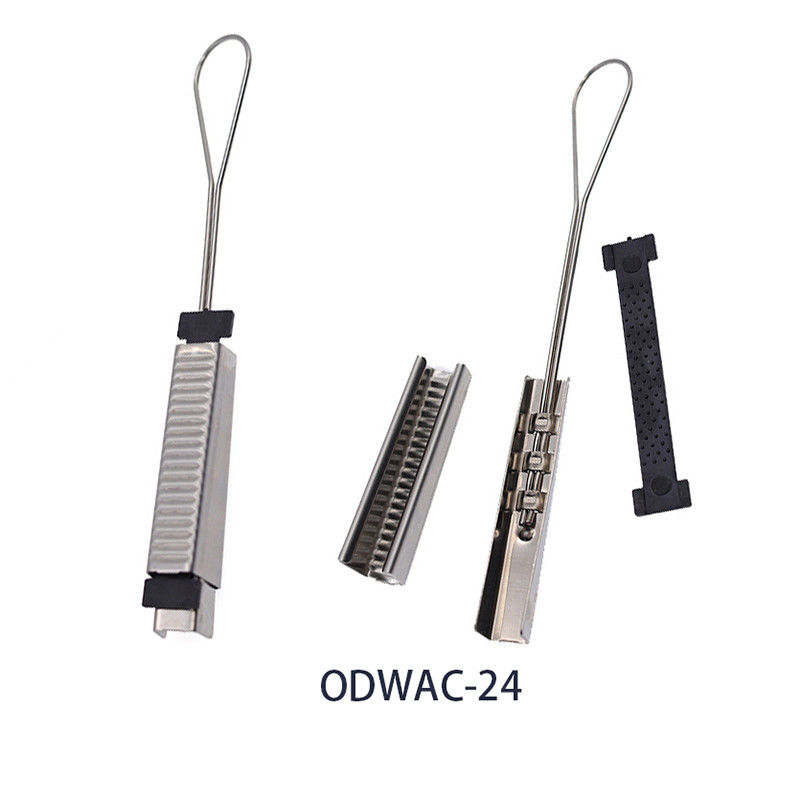 ODWAC Series FTTH Kẹp treo cáp Dây thép không gỉ Căng thẳng