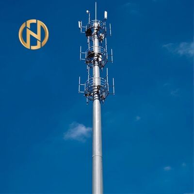 FUTAO bán nóng 30m Thép mạ đệm xăng; Tháp viễn thông hạng nặng ăng-ten mực cho trạm cơ sở 5G
