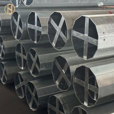 Q355 Đường truyền điện bằng thép galvanized nóng, 12/16 Tháp tiện ích điện trượt mặt (AVE ≥ 86μm)